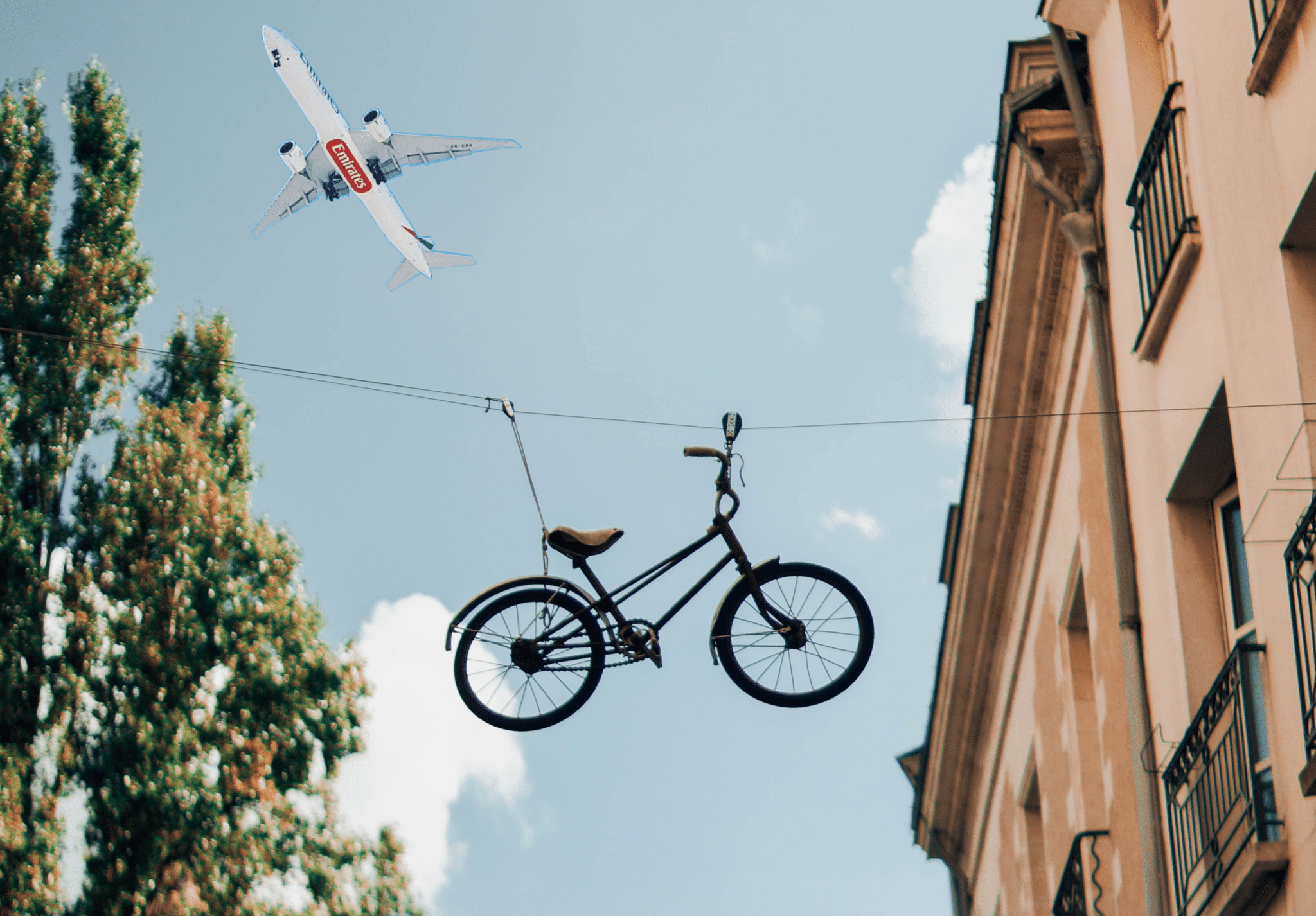 bike on plane